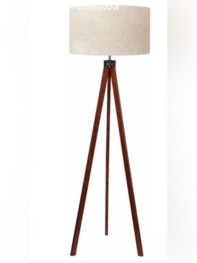 LEPOWER Wood Tripod Floor Lamp,